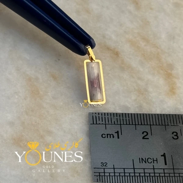 آویز طلا سنگ آمیتیست